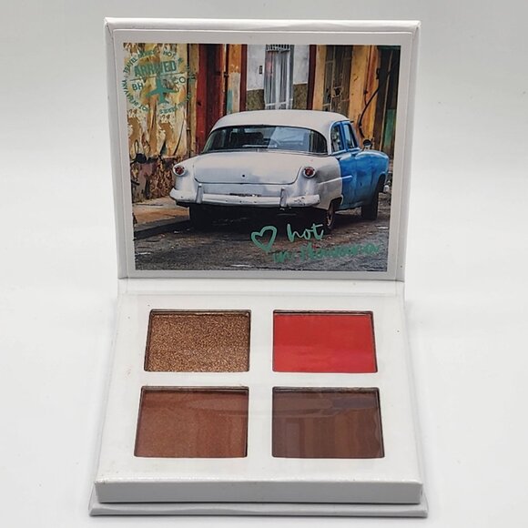 bh Cosmetics Blush Bronzer Face Quad Hot In Havana Travel Glow Contour NEW - Picture 3 of 4